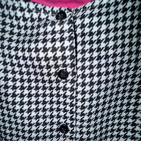 George Girls Size 8 Poodle Dress Set Black Houndstooth Pink Shirt Ruffle Hem NWT - Picture 9 of 14